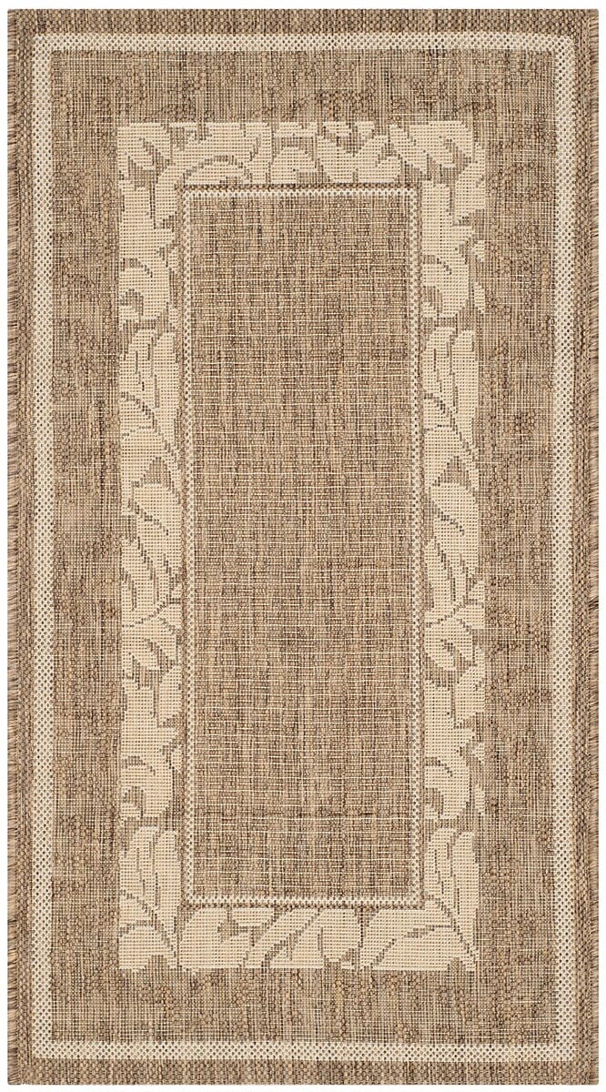 Safavieh Courtyard Cy1704-3009 Brown / Natural Bordered Area Rug