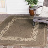 Safavieh Courtyard Cy1704-3009 Brown / Natural Bordered Area Rug