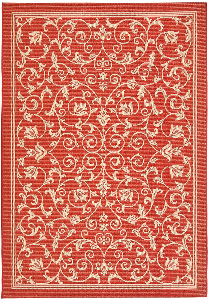 Safavieh Courtyard Cy2098-3707 Red / Natural Area Rug