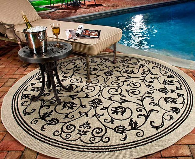 Safavieh Courtyard cy2098-3901 Sand / Black Rugs.