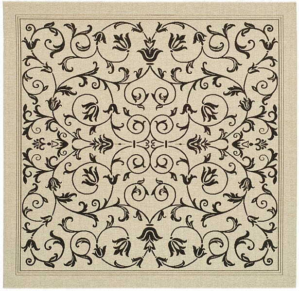 Safavieh Courtyard cy2098-3901 Sand / Black Rugs.