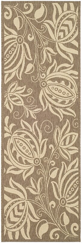 Safavieh Courtyard Cy2961-3009 Brown / Natural Floral / Country Area Rug