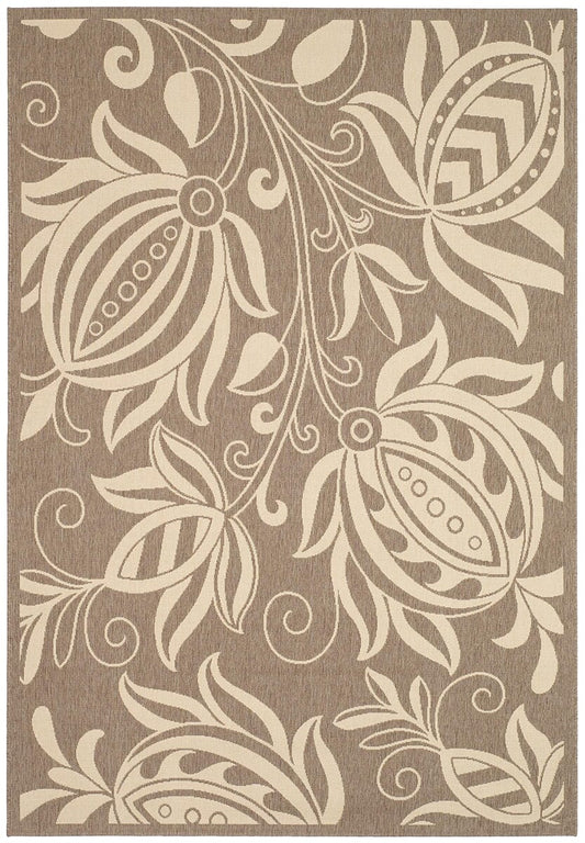 Safavieh Courtyard cy2961-3009 Brown / Natural Floral / Country Area Rug