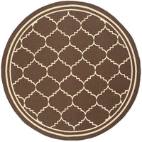 Safavieh Courtyard Cy6889-204 Chocolate / Cream Geometric Area Rug