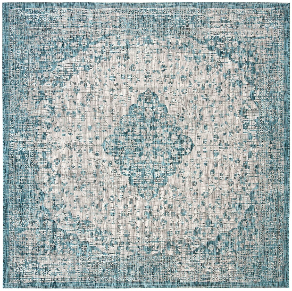 Safavieh Courtyard Cy8720-372 Teal / Cream Rugs.