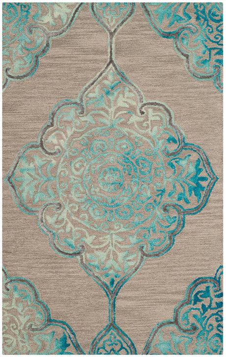 Safavieh Dip Dye Ddy510C Grey/Turquoise Rug.
