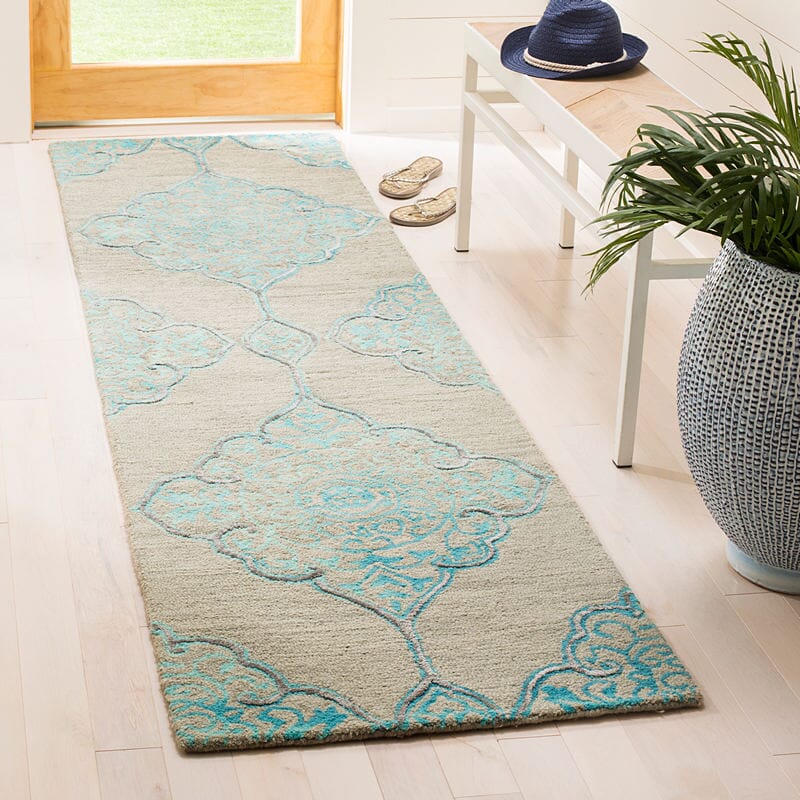 Safavieh Dip Dye Ddy510C Grey/Turquoise Rug.