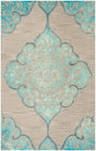 Safavieh Dip Dye Ddy510C Grey/Turquoise Rug.