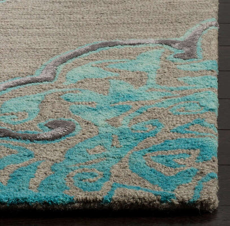 Safavieh Dip Dye Ddy510C Grey/Turquoise Rug.