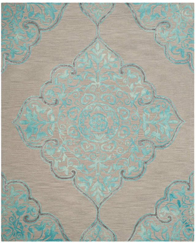Safavieh Dip Dye Ddy510C Grey/Turquoise Rug.