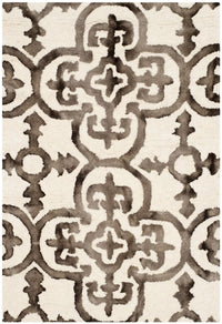 Safavieh Dip Dyed Ddy711F Ivory / Brown Damask Area Rug