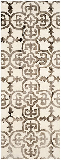 Safavieh Dip Dyed Ddy711F Ivory / Brown Damask Area Rug