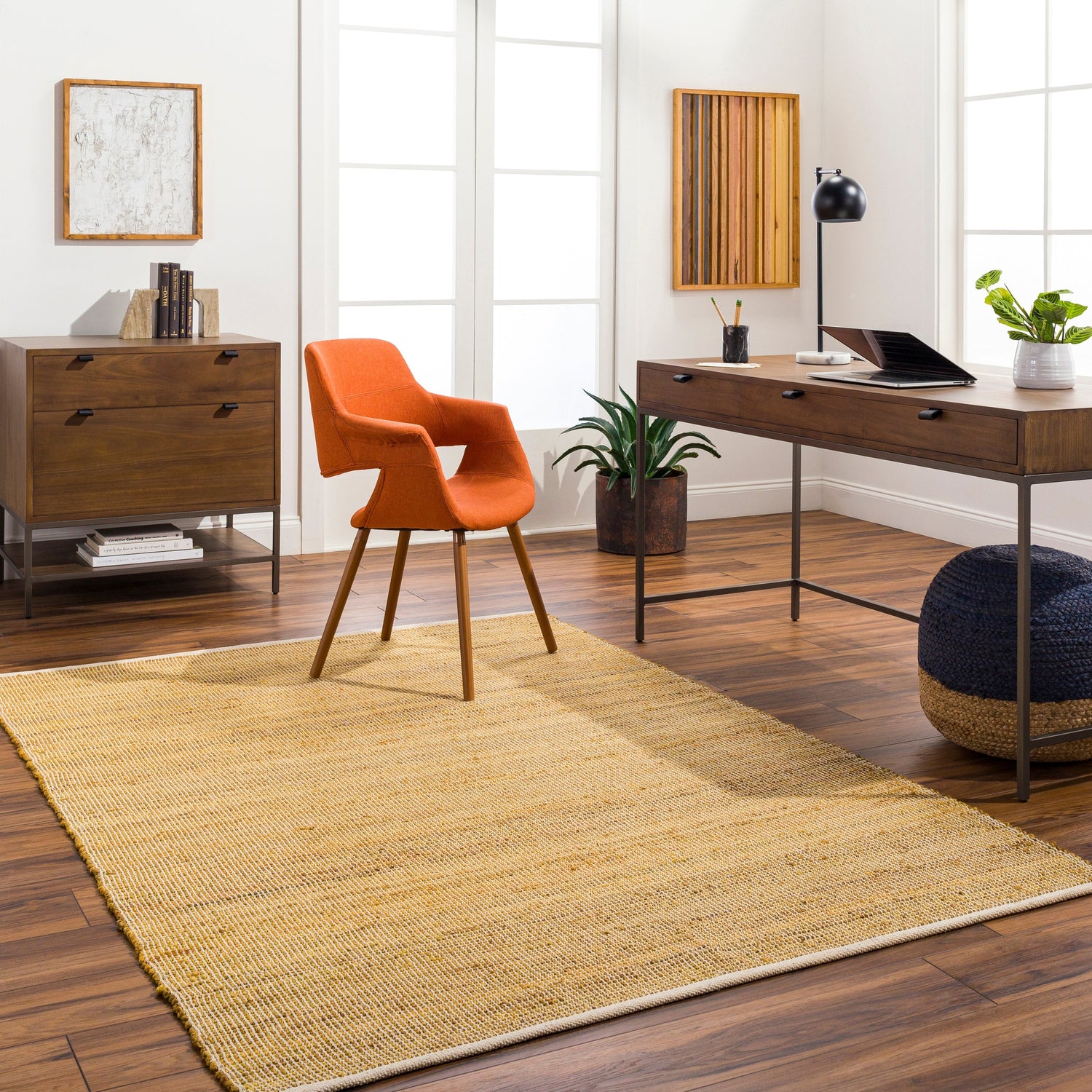 Surya Demi Dem-2302 Yellow & Gold Rug.