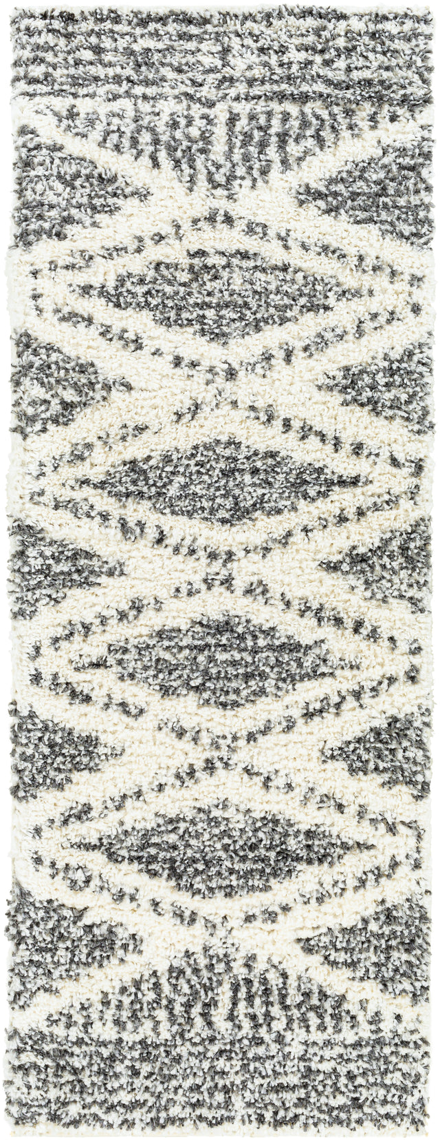 Surya Deluxe Shag Dxs-2309 Cream, Charcoal Rugs.