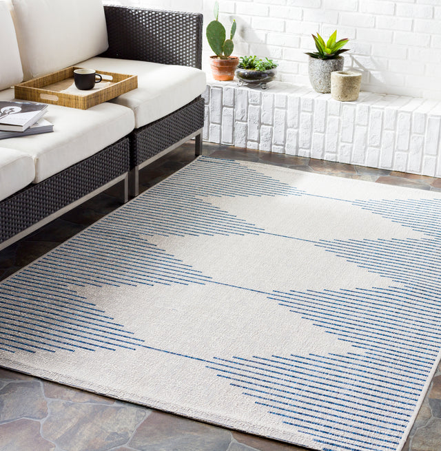 Surya Eagean Eag-2349 Bright Blue, Navy, Pale Blue, White Rugs.