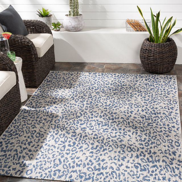 Surya Eagean Eag-2353 Bright Blue, Navy, Pale Blue, Ivory Rugs.