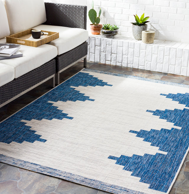 Surya Eagean Eag-2355 Bright Blue, White, Navy, Pale Blue Rugs.