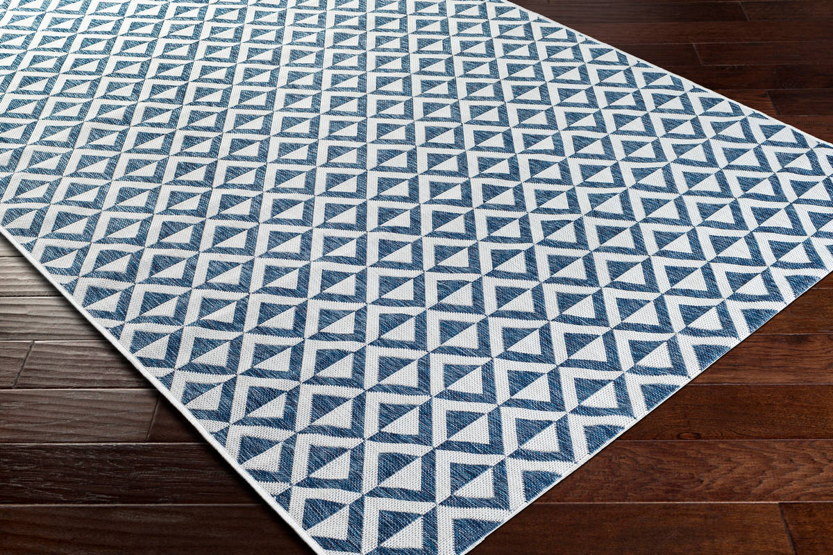 Surya Eagean Eag-2372 Dark Blue, Denim, Cream Rugs.