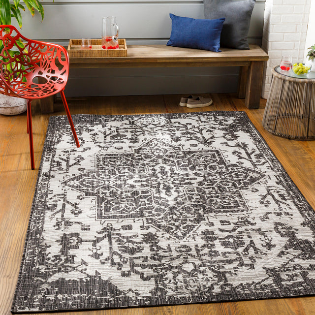 Surya Eagean Eag-2379 Black, Charcoal, Light Beige Rugs.