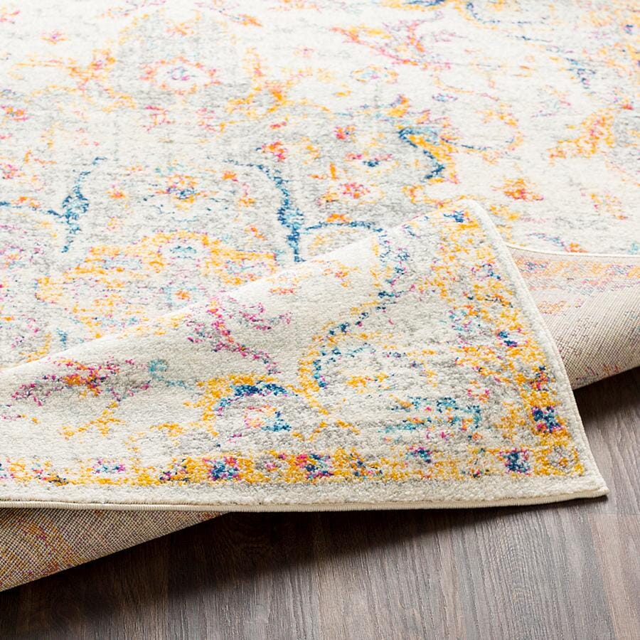 Surya Elaziz Elz-2315 Saffron, Medium Gray, White Rugs.