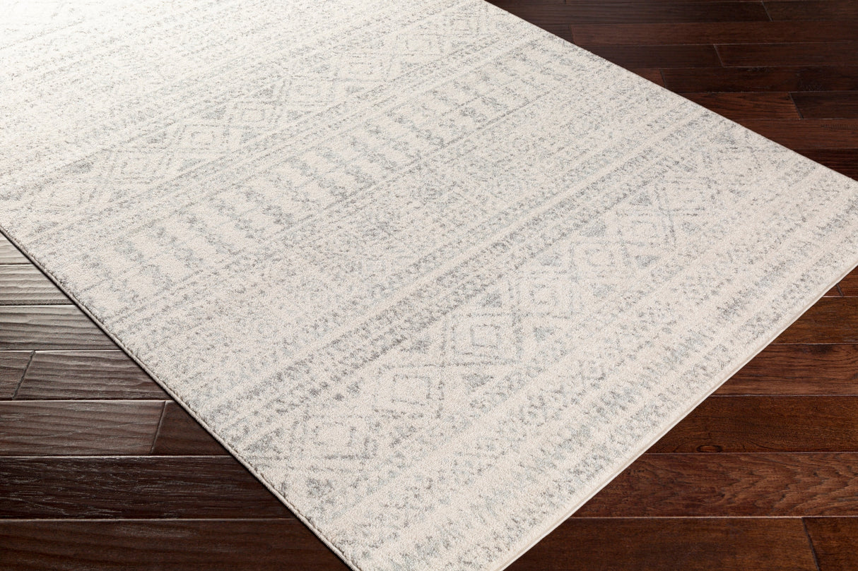Surya Elaziz Elz-2354 Medium Gray, Light Gray, White Rugs.