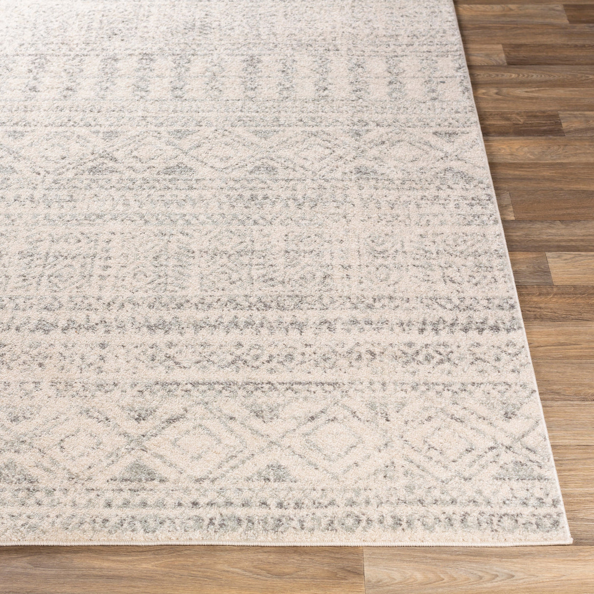 Surya Elaziz Elz-2354 Medium Gray, Light Gray, White Rugs.