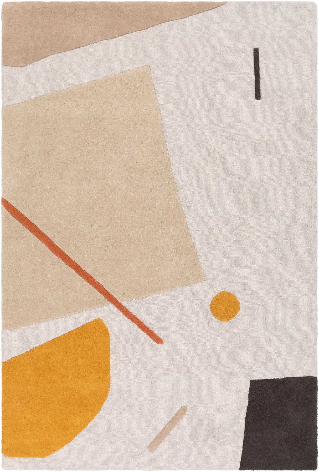 Surya Emma Emm-2300 Burnt Orange, Mustard, Khaki, Black Rugs.