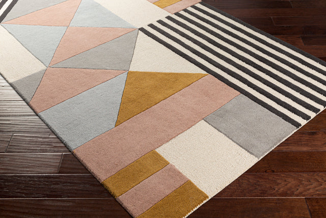 Surya Emma Emm-2302 Cream, Light Gray, Mustard, Camel Rugs.