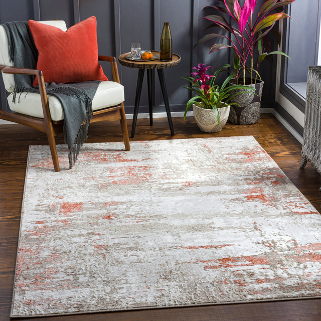 Surya Enfield Enf-2310 Burnt Orange, Coral, Tan, Beige Rugs.