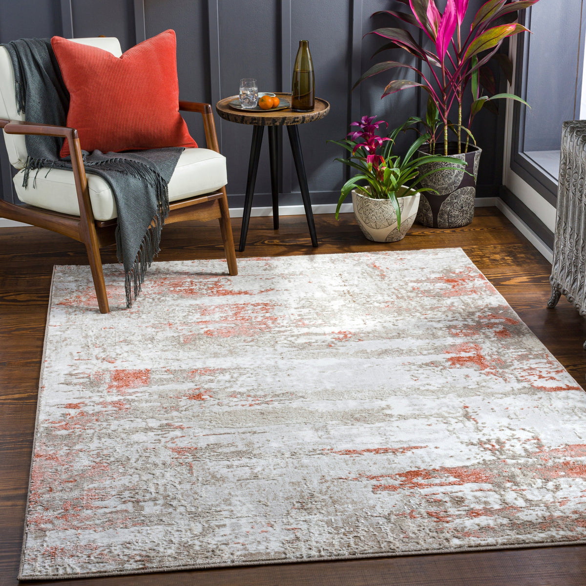 Surya Enfield Enf-2310 Burnt Orange, Coral, Tan, Beige Rugs.