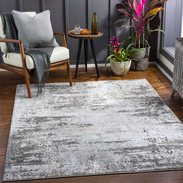 Surya Enfield Enf-2312 Charcoal, Medium Gray, Light Gray, Cream Rugs.