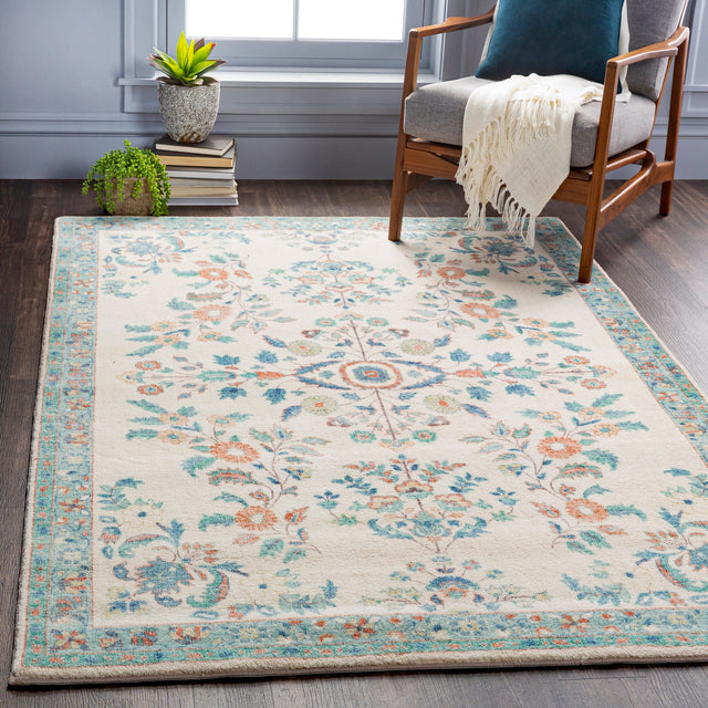 Surya Erin Ern-2307 Cream, Burnt Orange, Denim, Sage Rugs.