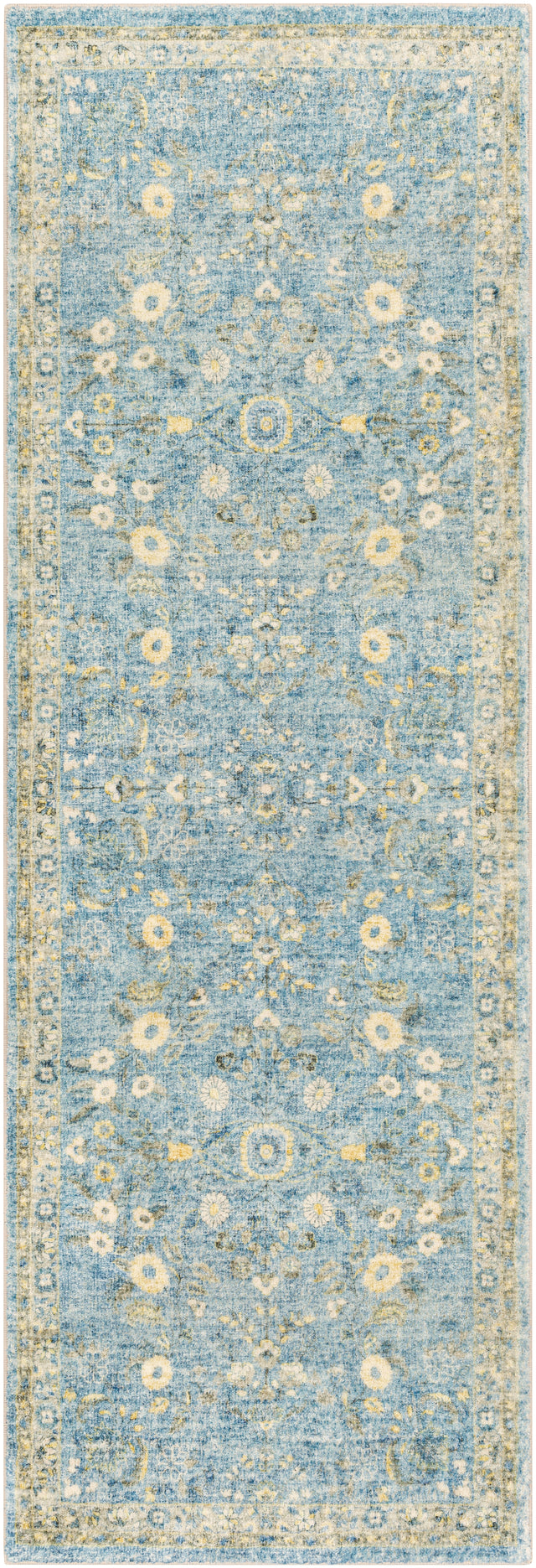 Surya Erin Ern-2311 Denim, Sky Blue, Cream, Butter Rugs.