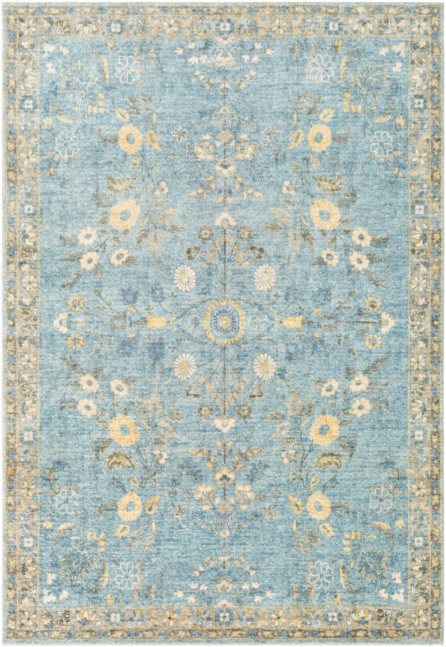 Surya Erin Ern-2311 Denim, Sky Blue, Cream, Butter Rugs.