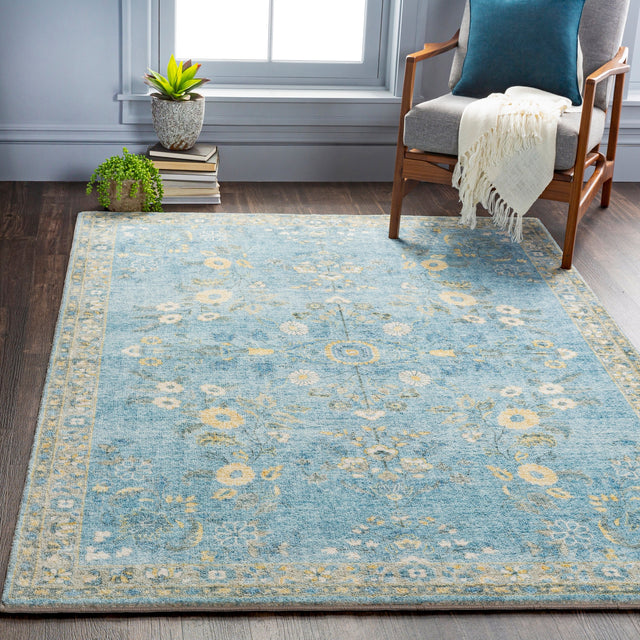 Surya Erin Ern-2311 Denim, Sky Blue, Cream, Butter Rugs.
