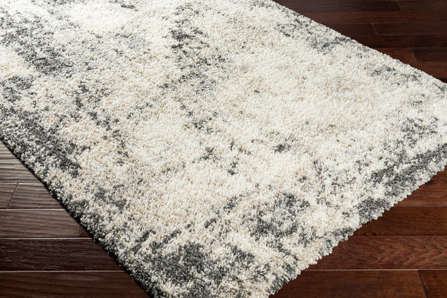 Surya Eskimo Shag Esg-2311 Charcoal, Cream, Light Gray, Taupe Rugs.