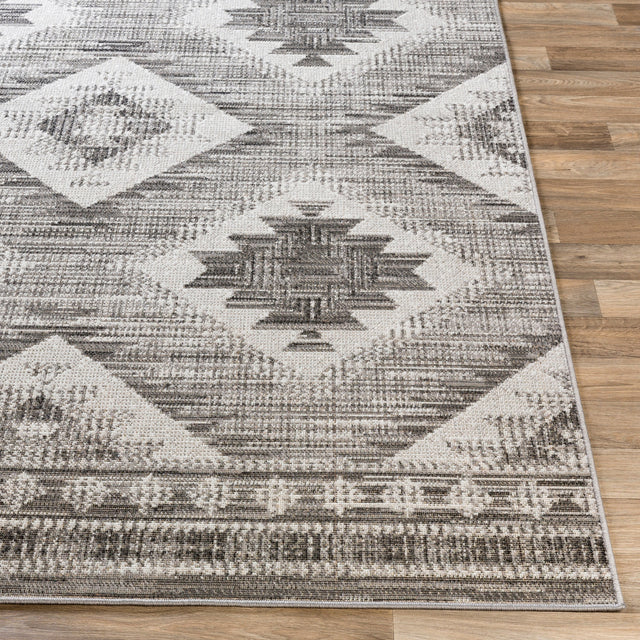 Surya Rafetus Ets-2335 Charcoal, Light Gray, Black, White Rugs.