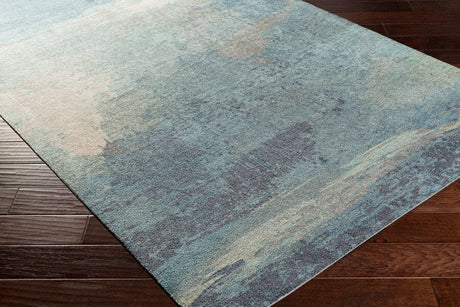 Surya Felicity Fct-8000 Sky Blue, Aqua, Navy, Medium Gray Rugs.