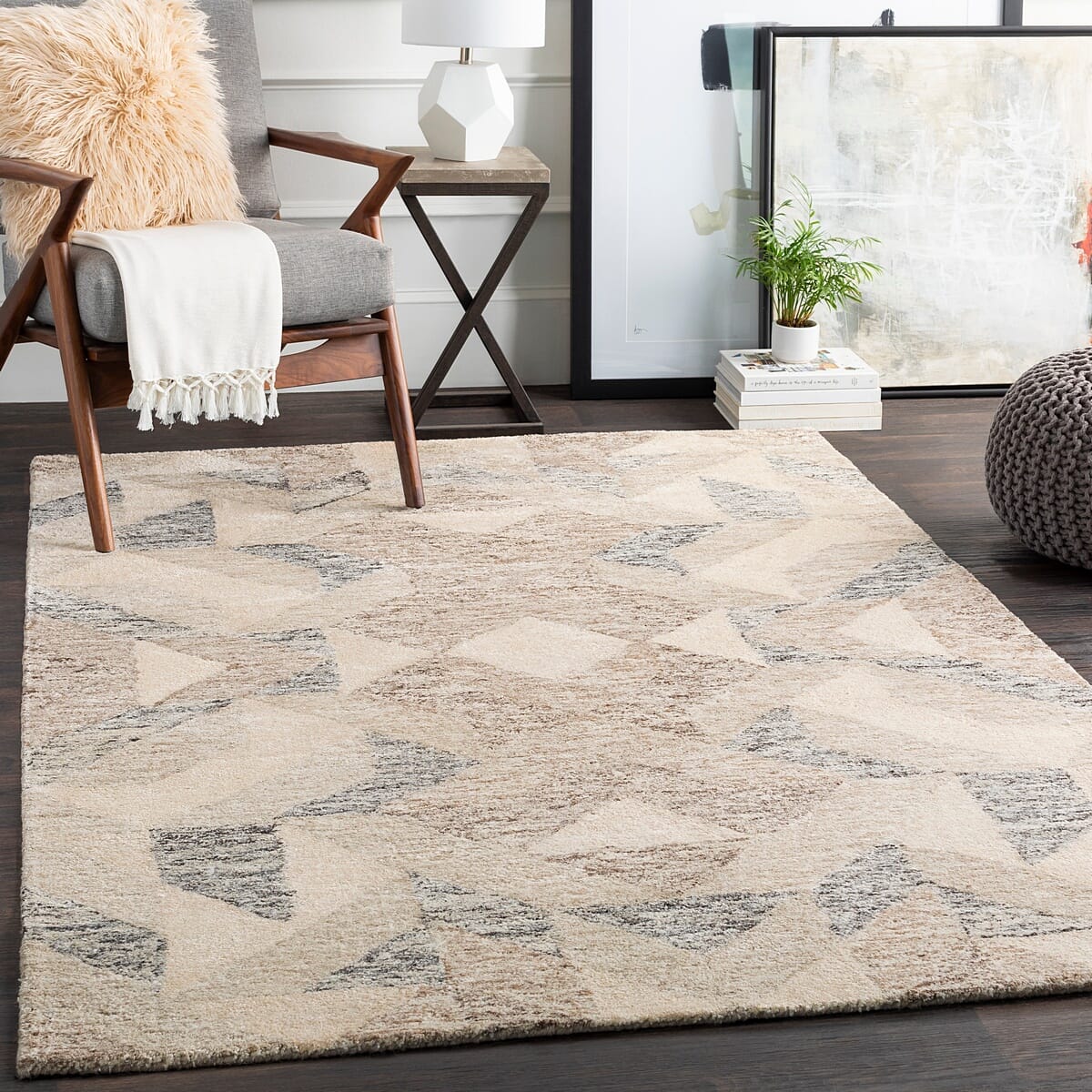 Surya Falcon Flc-8002 Camel, Dark Brown, Beige, Taupe Rugs.