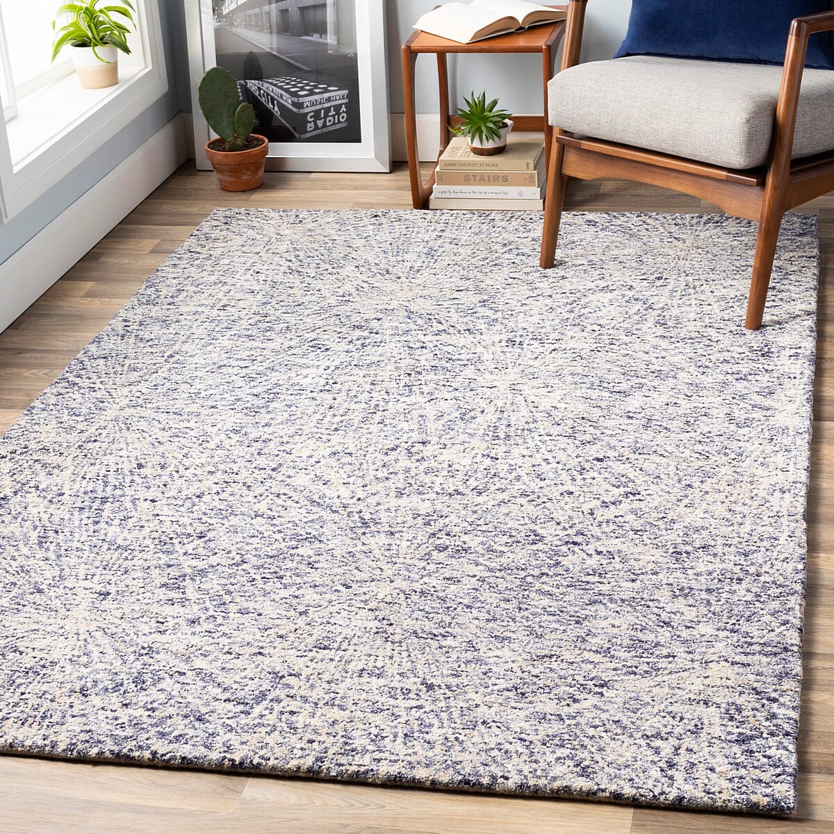 Surya Falcon Flc-8008 Navy, Khaki, Cream Rugs.