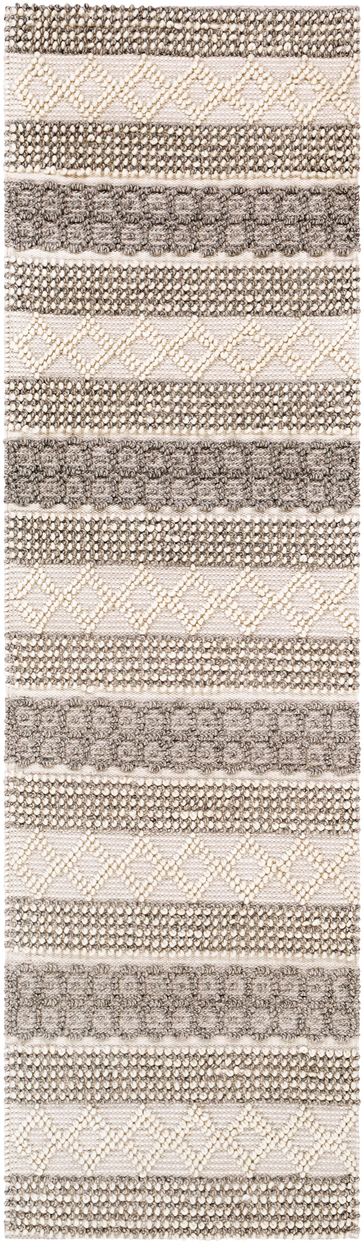 Surya Farmhouse Neutrals Fls-2301 Cream, Ivory, Charcoal, Khaki Rugs.
