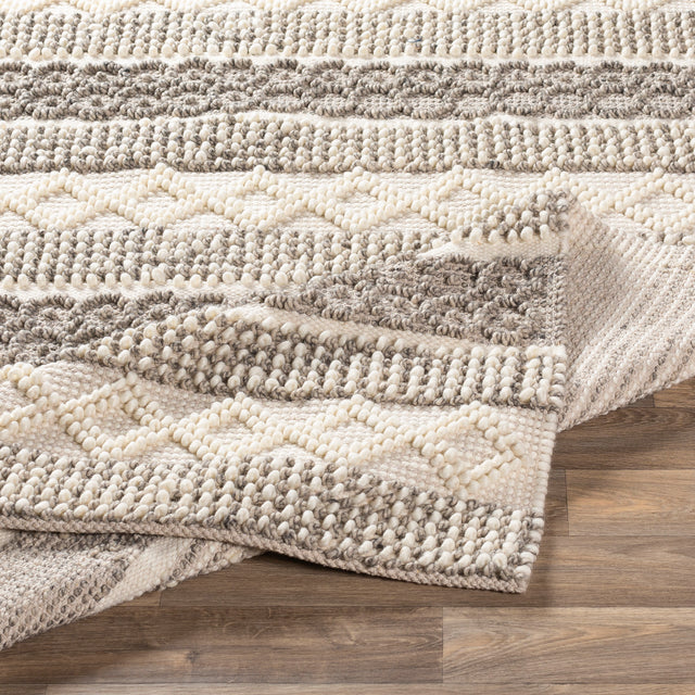 Surya Farmhouse Neutrals Fls-2301 Cream, Ivory, Charcoal, Khaki Rugs.