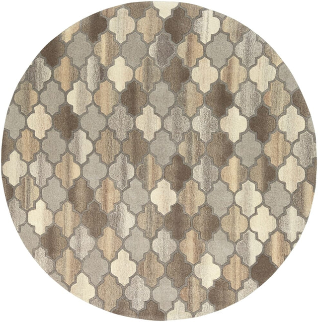 Surya Forum Fm-7208 Dark Brown, Charcoal, Taupe, Khaki Rugs.