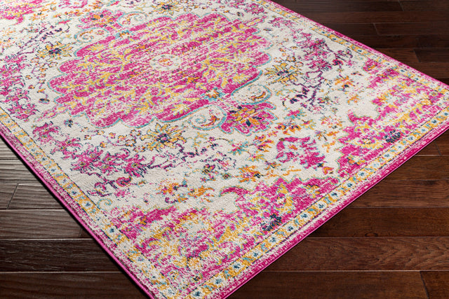 Surya Floransa Fsa-2308 Bright Pink, Beige, Navy, Saffron Rugs.