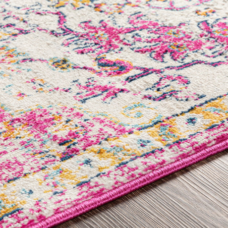 Surya Floransa Fsa-2308 Bright Pink, Beige, Navy, Saffron Rugs.