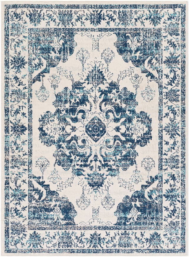Surya Floransa Fsa-2310 Navy, Beige, Silver Gray, Medium Gray Rugs.