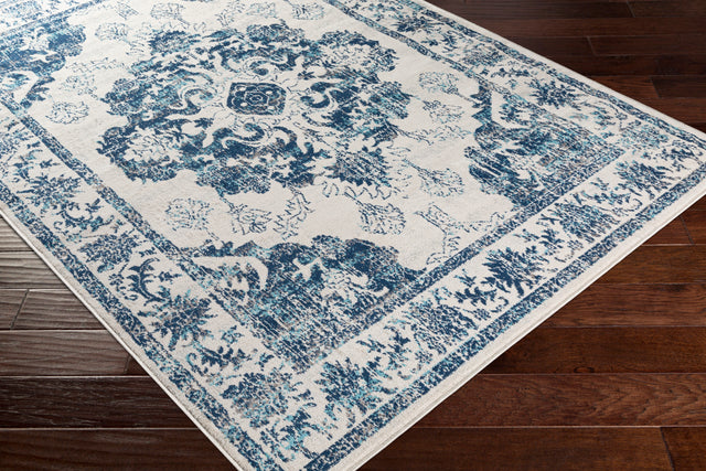 Surya Floransa Fsa-2310 Navy, Beige, Silver Gray, Medium Gray Rugs.