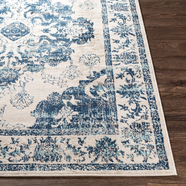 Surya Floransa Fsa-2310 Navy, Beige, Silver Gray, Medium Gray Rugs.