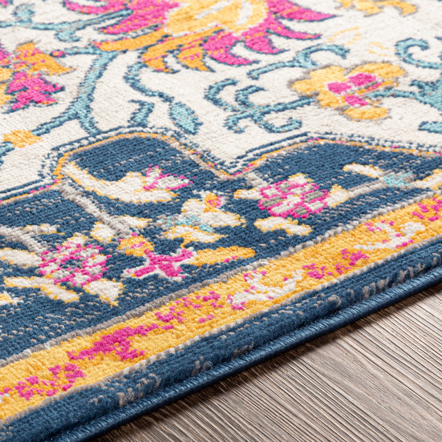 Surya Floransa Fsa-2312 Medium Gray, Beige, Navy, Bright Pink Rugs.