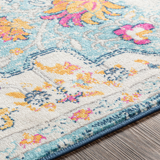 Surya Floransa Fsa-2314 Sky Blue, Navy, Beige, Medium Gray Rugs.
